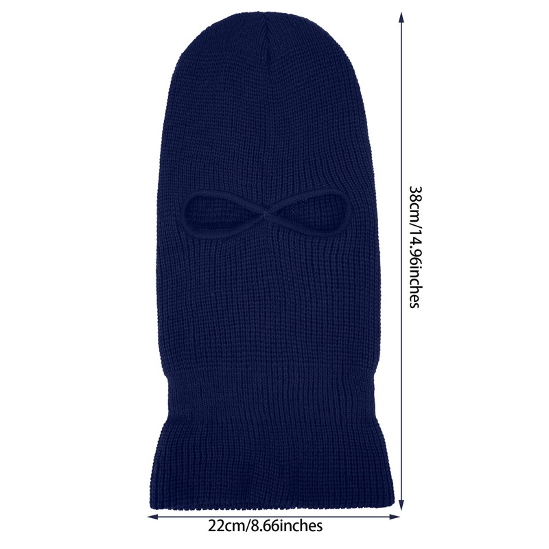 Geyoga Children's Knitted Balaclava with 2 Holes, Winter Knitted Ski