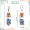 PH PandaHall 20pcs Mini Glass Bottle Pendants, Electroplated Glass Beads