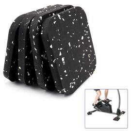 Mxclimate Treadmill Mat,Shock Absorbing Anti-vibartion Rubber Exercise Equipment Mat,High Density Rubber Pads for Hardwood Floors and Carpet Protection,pack of 4 (White)