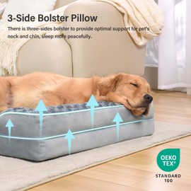 WESTERN HOME WH Dog Bed Medium Size Dog, Medium Dog Bed Orthopedic, Washable Dog Couch Bed, Waterproof Removable Cover Dog Bed