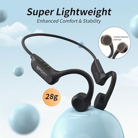 CXK Auriculares de Conducción Ósea Bluetooth 5.4 Auriculares Abiertos con Micrófono, Sonido Fuerte Premium 10 Horas de Reproducción Auriculares Blueto