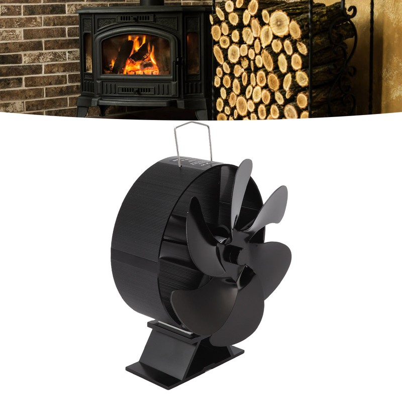 6 Blades Fireplace Fan Thermoelectric Module Wood Stove Fan Heat