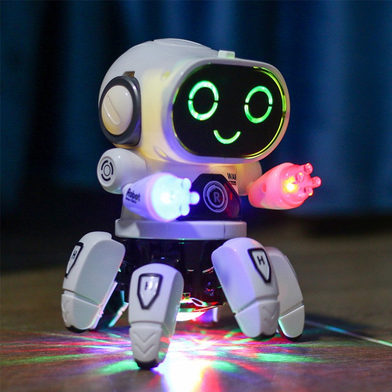 Robot Toy Six Claws Plastic Intelligent Dancing Singing Light Electric