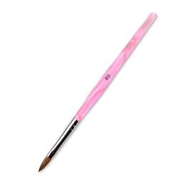 Alexnailart 1pcs Pink Kolinsky Sand Acrylic Brush Nail Art Builder Brush Nail Art Painting Equipment Brush