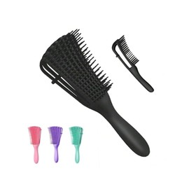 TOBEAUTY Cepillo para Cabello Rizado, Peine Desenredar Rizos el Tangle Teezer, Cepillo Para Desenredar El Cabello Rizado Con Nudos (MORADO)