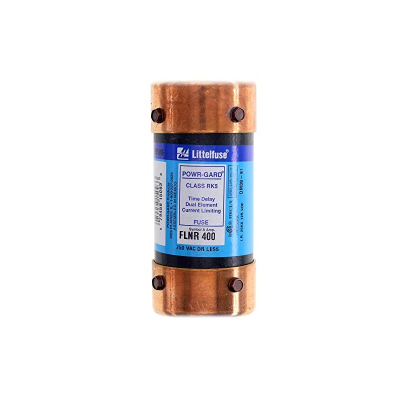 Littelfuse FLNR-400 Powr-Gard Dual-Element Time-Delay Fuse, RK5, 400A, 250V