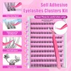 Self-Adhesive Eyelashes Kit 120PCS Reusable No-Glue Lashes Natural 10-13mm C