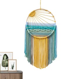 Dilireba Sunset Macrame Wall Hanging, Dream Catcher, Macrame Dream Catcher, Rainbow Macrame Decoration, Boho Decoration, Boho Wall Decoration for Office, Bedroom, Home, Living Room