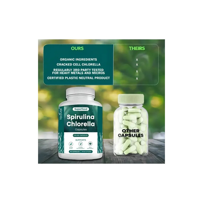 Teaveli Suplementos espirulina clorella Cápsula