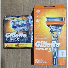 Gillette Fusion5 Razor- 1 Gillette Razor Handle + 9 Blade Refills