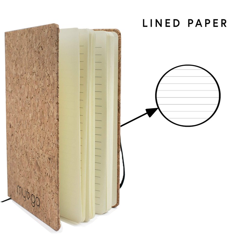 Myga Notebook Journal with Cork Cover - Eco-Friendly A5 Travel