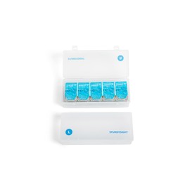 2 Pack Colored Contact Lens Monthly Organizer Case, Each Hold 30-40 PCS, Total Hold 60-80 PCS, Portable Storage Box for Disposable Daily Contact Lenses, Storage Box for All Brand Cosmetic Contact Lens