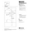 Delta Foundations Chrome Kitchen Faucet, Contemporary 3 Hole Kitchen Sink