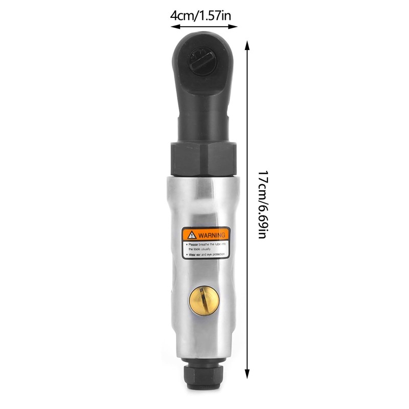 Pneumatic Ratchet Wrench, Air Ratchet Wrench with 1/4" Threaded Connector,