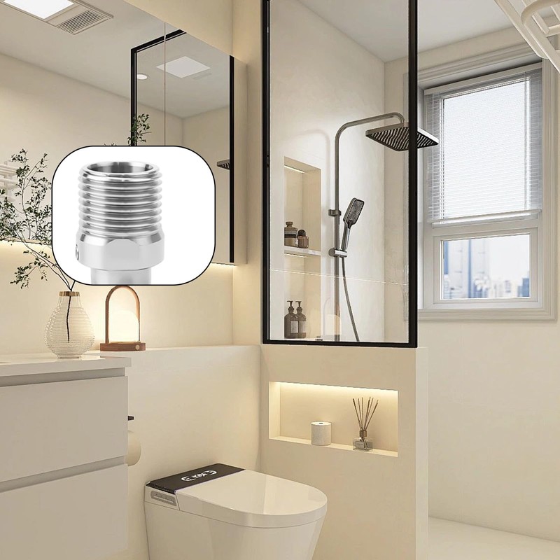 HERKINDNESS S Stainless Steel Connector, Pack of 2 Shower Tap