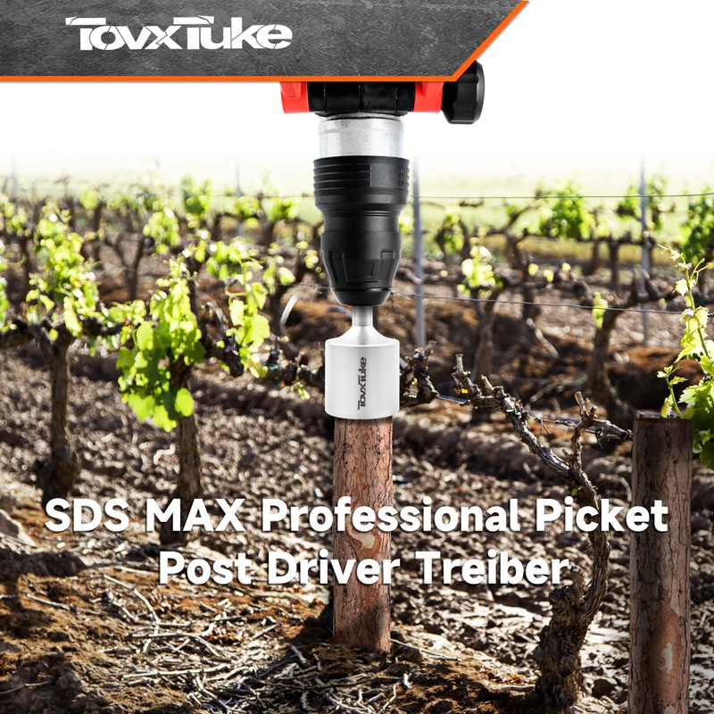 TovxTuke SDS MAX Shank T-Post Driver for T Posts, 2