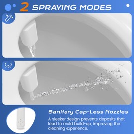 SAMODRA Ultra-Slim Bidet Attachment for Toilet - Self Cleaning Nozzle Hygienic Bidets for Existing Toilets with Adjustable Water Pressure Fresh Water Sprayer - Easy to Install