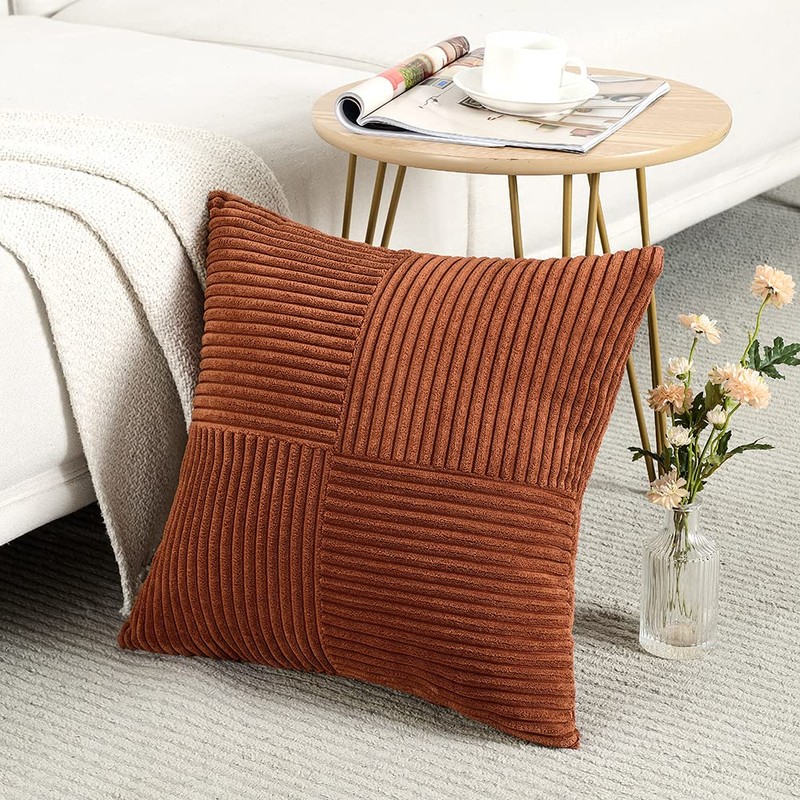 Fancy Homi 2 Packs Rust Big Decorative Throw Pillow Covers