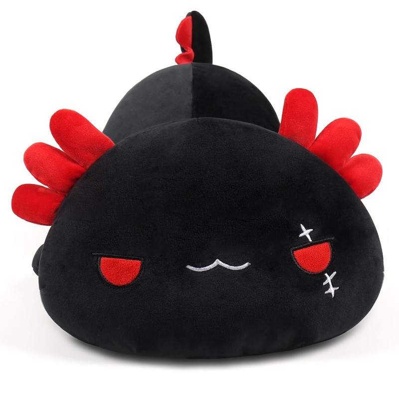 SNOWOLF Black Axolotl Plush Pillow Cute and Soft Axolotl Stuffed