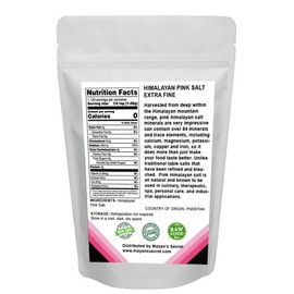 Mayan's Secret Himalayan Pink Salt, 2.5 Lbs - Extra Fine | Trace Minerals