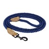 Mile High Life Braided Cotton Rope Leash with Leather Tailor