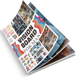 EggSun Vision Board Book 1200+ Vision Board Images & Quotes Magazine Collage Clip Art Book Supplies Kit for Adults, Collage Wall Art Book for Vision Board Beginners Manifestation（Men