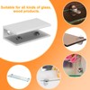 HARFINGTON 4pcs Glass Shelf Bracket Space Aluminum Adjustable Wall Mount