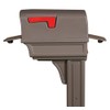 Gibraltar Mailboxes Gentry Large Capacity Double-Walled Plastic Mocha, All-In-One Mailbox