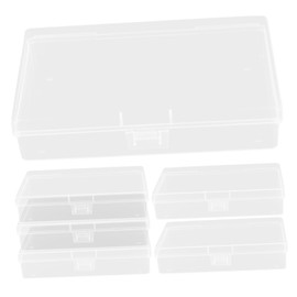 KOMBIUDA 6pcs Mini Storage Organizer with Lid Multi-functional Bin for Easy Viewing and Access Material Lightweight Snap Design for Home Office Use