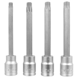 Performance Tool W86020 4pc 3/8-Inch Drive Long Brake Caliper Star Bit Set