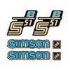 Decoration Set "B" 6-Piece Blue for Simson S51