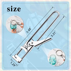 Patelai 2 Pieces Master Opener Adjustable Jar and Bottle Adjustable Multifunction Stainless Steel Can Jar Lid Gripper Manual Opener Kitchen Accessories for Weak Hands Seniors