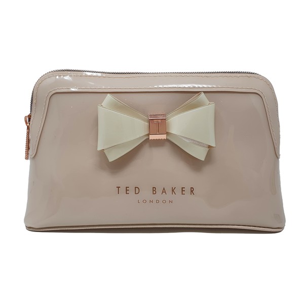 Ted Baker Aimee Curve Bow Make up Bag in Light Pink