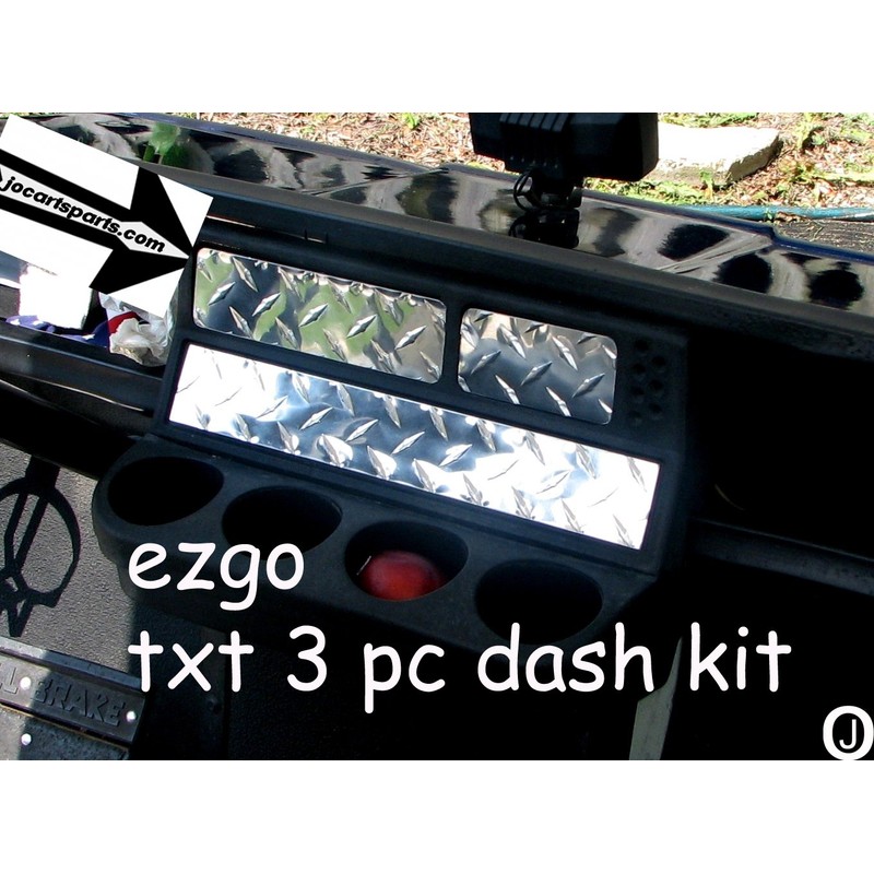 Ezgo TXT/Marathon Golf Cart 3 Pc Diamond Plate Dash Cover
