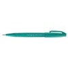 Pentel SES15C-D3 Brush Touch Sign Pen, Turquoise Green, 5 Pens