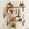 Fixwal Floating Shelves for Wall, Rustic Wood Wall Mounted Corner