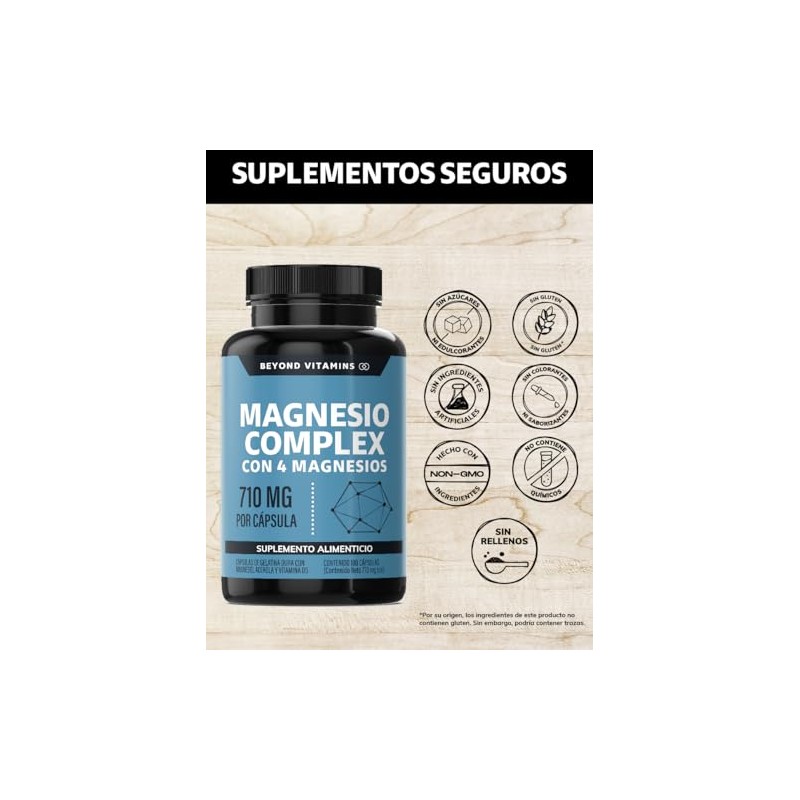 Beyond Vitamins Magnesio Complex CON 4 MAGNESIOS 180 caps