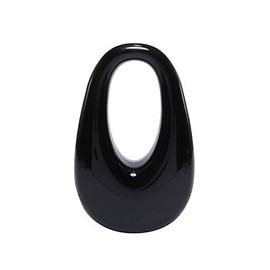 PENGZHI Women Acrylic Clutch Purse Moon Shape Evening Bag Metallic Top Handle Handbag Mirror Shoulder Bag for Wedding Party, Black