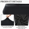 Windyun 4 Pcs 23 Gallon Black Spandex Stretchable Trash Can