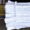 White Pipe Cleaners Crafts (100 Pack) Chenille Stems for DIY