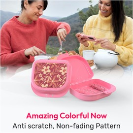 Retainer Cases Cute, Retainer Holder Case, 1 Pack, Aligner Case with Impactful Colorful Cute Patterns, Night Guard Case with Floral Patterns (Pink)