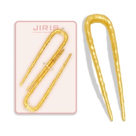 JIRIS 2PCS 3.8Inch French Hair Pins U-Shaped Pins for Women and Girls Fashion Metal Hair Pin French Twist Hair Pins for Buns, Updos,Stylish and Functional(set2-gold)