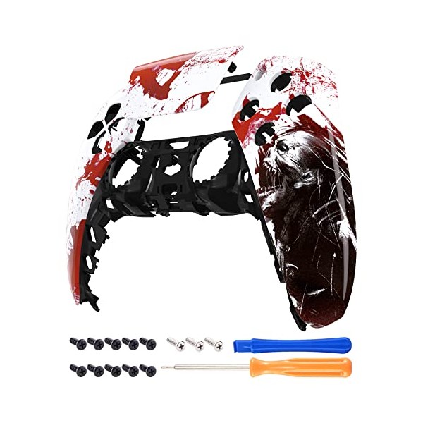 eXtremeRate Blood Zombie Touchpad Front Housing Shell for PS5 Controller,