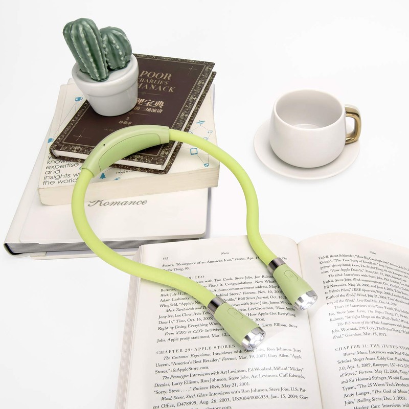 TSINGREE LED Neck Book Light, Reading Light, USB-C Rechargeable, Hands