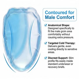 Ice Pack for Post-Vasectomy Recovery, Light Blue, 4-Pack