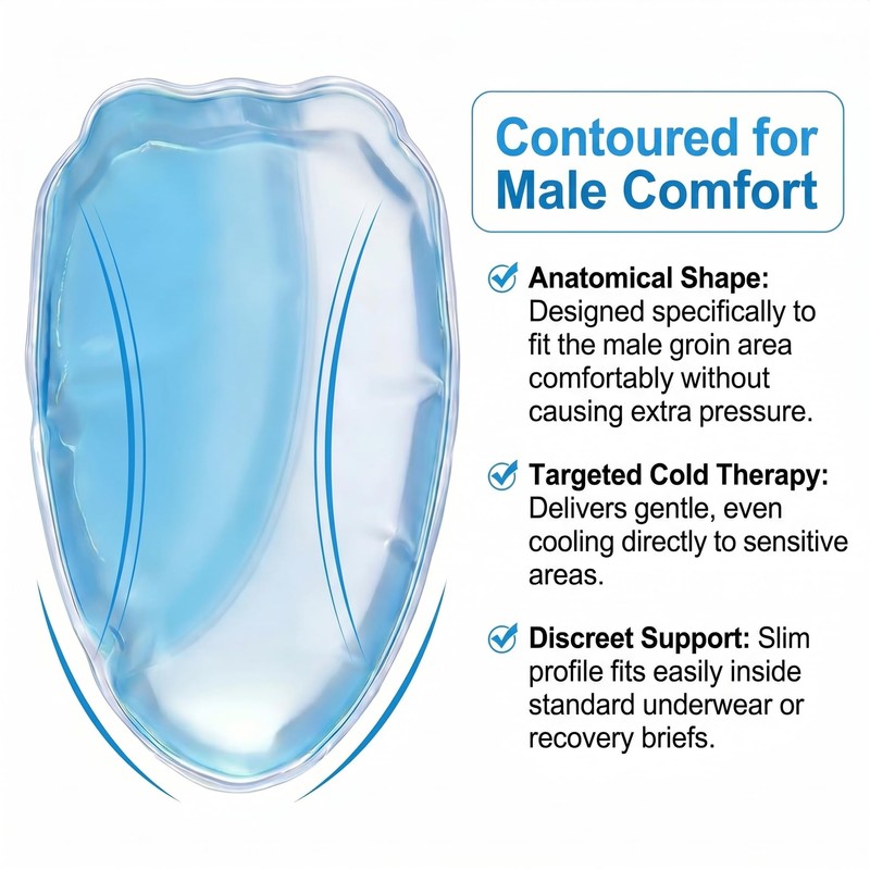 Ice Pack for Post-Vasectomy Recovery, Light Blue, 4-Pack