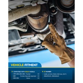 PHILTOP Catalytic Converter Kit Compatible with Nissan 2000-2004 Xterra 3.3L, 1999-2004 Frontier 3.3L Catalytic Converter for 16500, 641243, 93222, 0961446, 49477 (EPA Compliant)