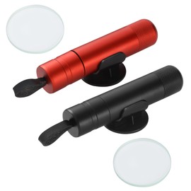 BUCOMTU Pack of 2 Seat Belt Cutter, Emergency Hammer, 2-in-1 Emergency Hammer Car with Seat Belt Cutter, TÜV, with Holder, Emergency Hammer Car, Emergency Rescue Tools, Emergency Hammer for Car, Bus (Black + Red)