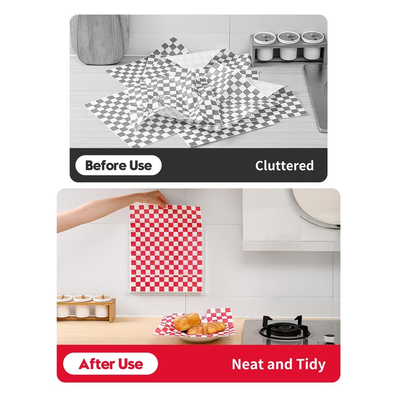 Wall-Mounted Parchment Paper Sheets Holder, Wax Paper & Deli Wraps