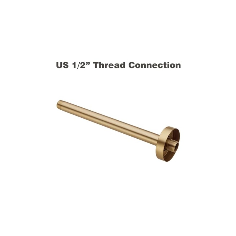 10 Inches Ceiling Mount Shower Arm and Flange, Champagne Bronze